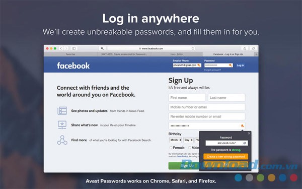 Avast Passwords cho Mac giúp bạn đăng nhập mọi tài khoản bất cứ lúc nào