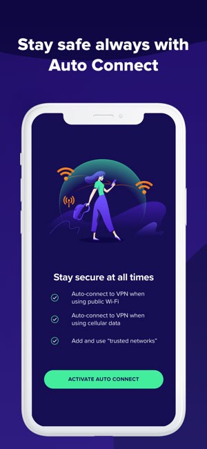 Tính năng kết nối tự động của Avast SecureLine VPN