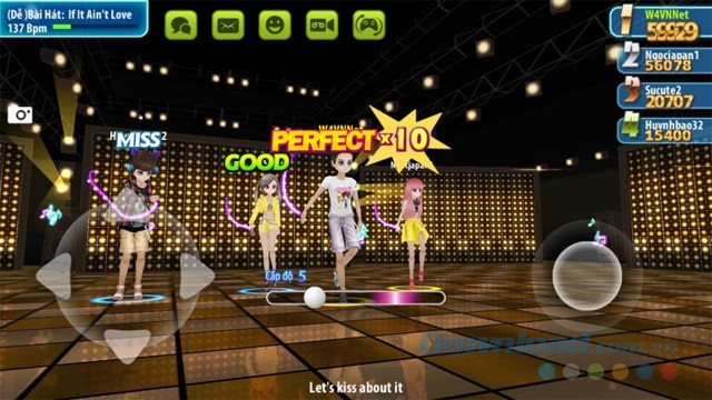 Giao diện game Avatar Musik