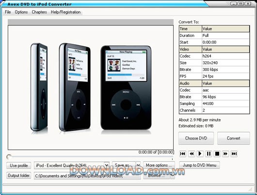 Avex DVD to iPod Converter