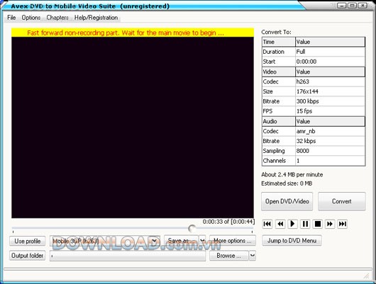 Avex DVD to Mobile Video Suite