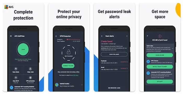 AVG AntiVirus & Security for Android là ứng dụng bảo mật mạnh mẽ
