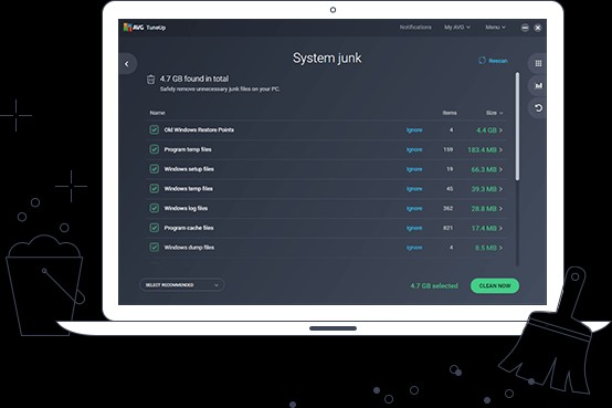 AVG TuneUp dọn dẹp sâu hệ thống