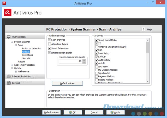 Giao diện Antivirus Pro