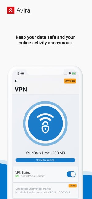 Avira Mobile Security giúp bảo mật thông tin và truy cập mạng ẩn danh
