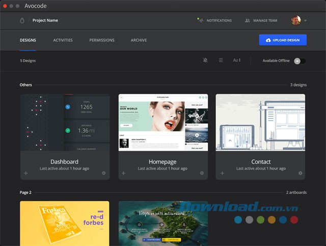 Phần mềm quản lý thiết kế Avocode