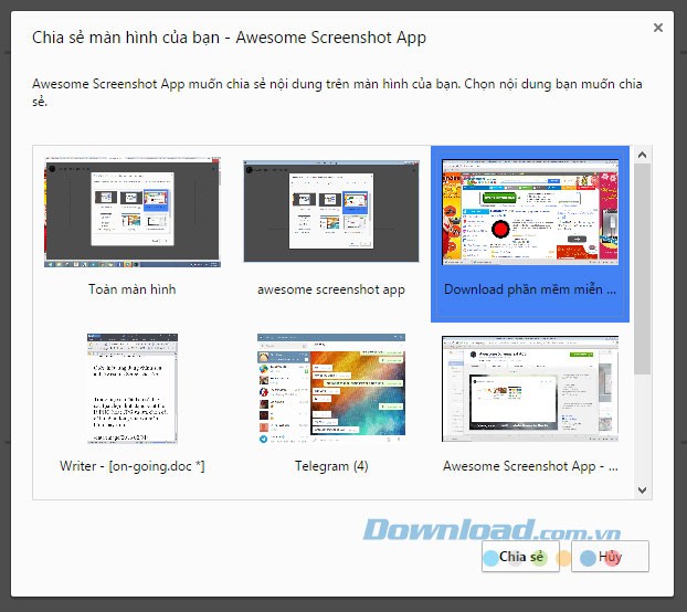 Chụp ảnh màn hình nhanh chóng