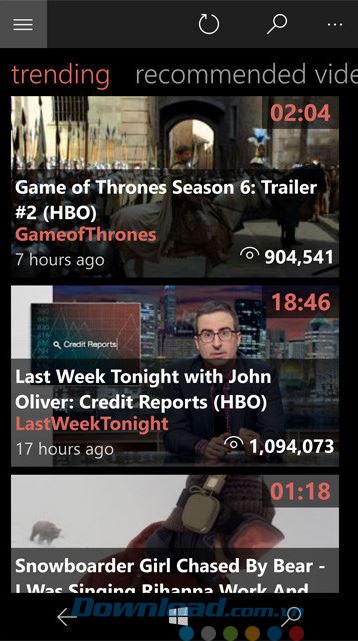 Trending mang đến các video xu hướng