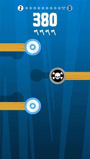 Nếu bạn không may ném rìu vào mục tiêu chết chóc, trò chơi sẽ kết thúc