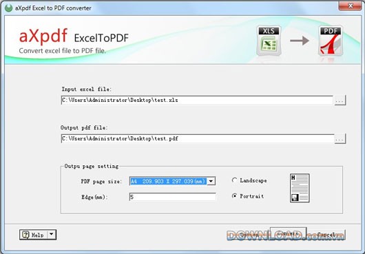 AXPDF Excel to PDF Converter