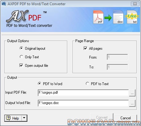 AXPDF PDF to Word Converter