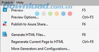 Tạo mã HTML với Axure RP