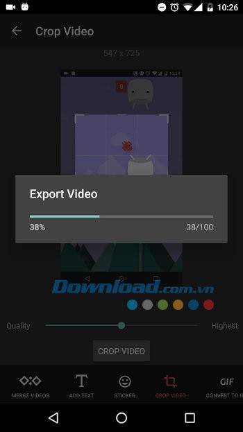 Xuất video nhanh chóng