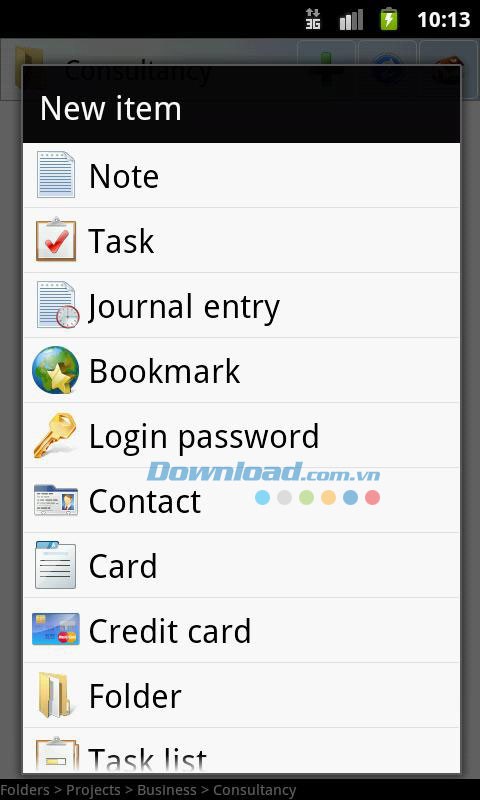 B-Folders Password Manager for Android
