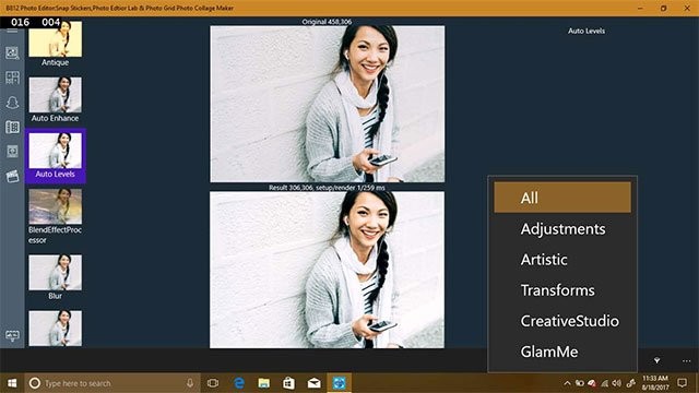 App sửa ảnh B812
