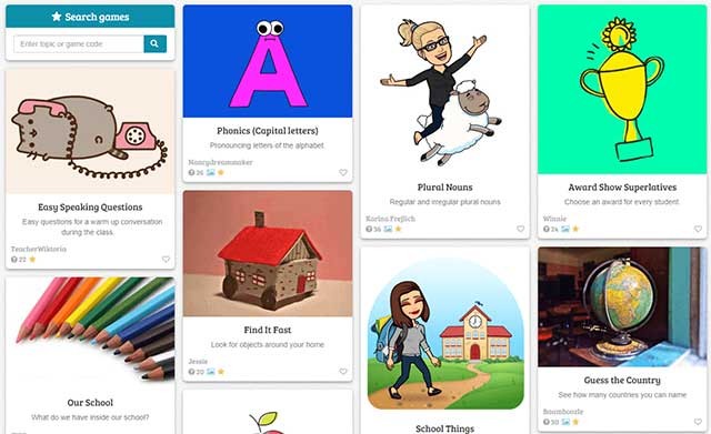 Baamboozle là nền tảng game giáo dục miễn phí có thể dùng trực tiếp