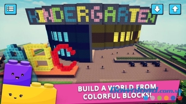 Game xây dựng thế giới từ các khối hình màu sắc