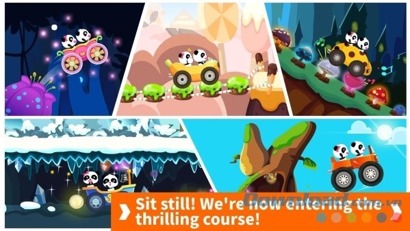 Baby Panda Car Racing cho Android thách thức người chơi qua nhiều môi trường khác nhau