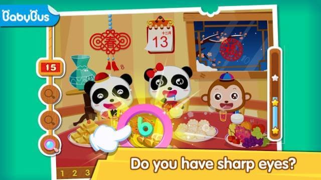 Tìm các con số ẩn cùng gấu trúc trong game Baby Panda Finds Numbers