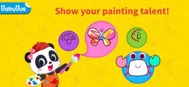 Thể hiện tài năng hội họa của bạn trong game Baby Panda's Art Classroom
