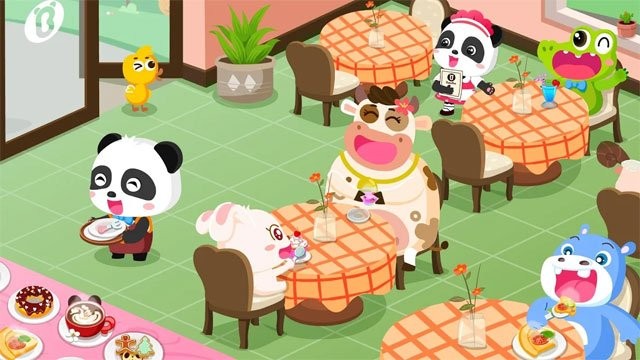 Quản lý tiệm cà phê trong Baby Panda's Cafe