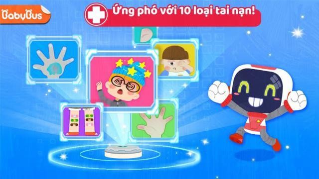 Bé học cách sơ cứu khi bị tai nạn trong game Baby Panda's First Aid Tips