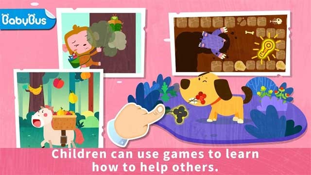 Thông qua các hoạt động trong Baby Panda's Help, các bé có thể học cách giúp đỡ mọi người