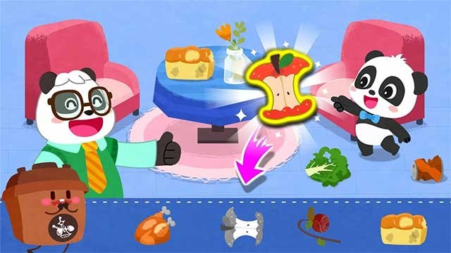 Dọn rác trong nhà hàng, trường học và ở nhà như vỏ tôm, bánh ngọt, bánh mì cũ,...