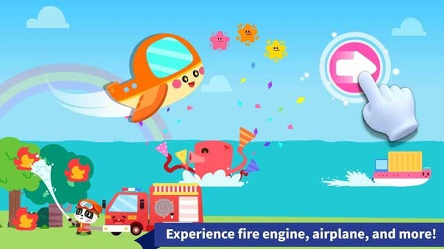 Baby Panda's Book of Vehicles có 9 loại phương tiện để bé nhận biết