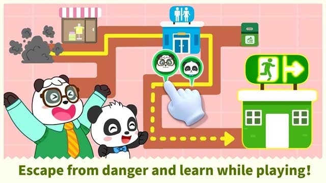 Baby Panda's Care: Safety & Habits sẽ giúp bé học cách thoát khỏi nguy hiểm khi xảy ra thảm họa