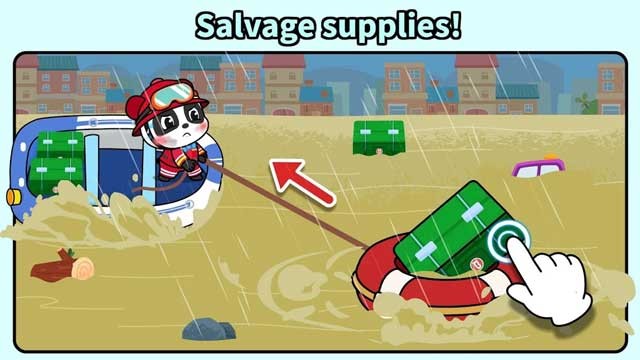 Sử dụng dây thừng để lấy đồ cứu hộ