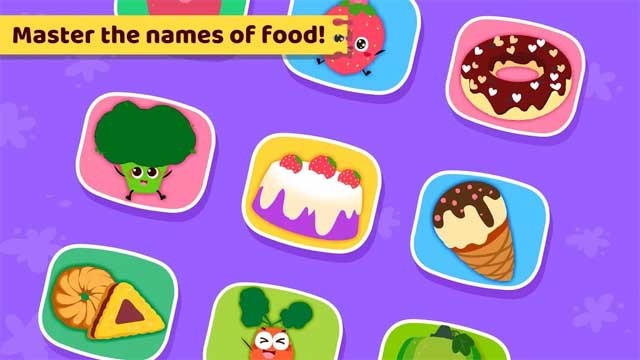 Học tên nhiều loại rau củ, món ăn đa dạng trong game Baby Panda's Preschool Science for Android