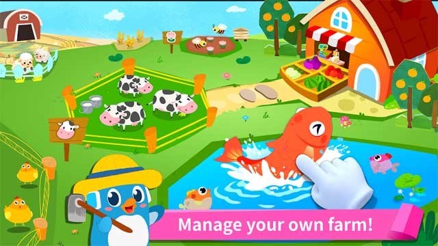 Quản lý trang trại của riêng bé cùng chim cánh cụt nhỏ