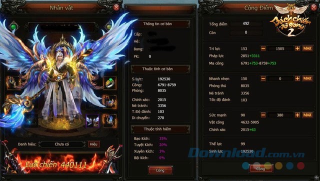 Hệ thống nhân vật trong game Bách Chiến Vô Song 2