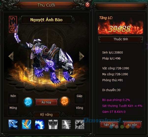 Hệ thống thú cưỡi vô cùng phong phú