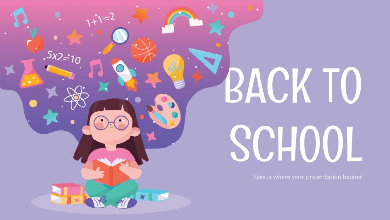 Back to School Social Media là mẫu hình nền đẹp cho bài thuyết trình về giáo dục