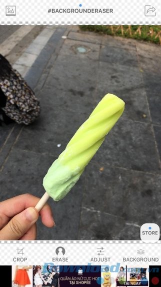 Giao diện app Background Eraser