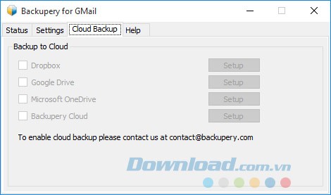 Backupery hỗ trợ sao lưu lên điện toán đám mây