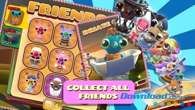 Thu thập tất cả các nhân vật ngộ nghĩnh