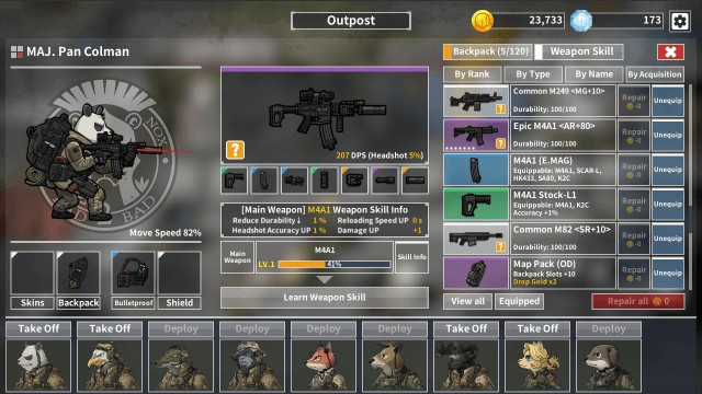 Tùy chỉnh vũ khí và nhân vật