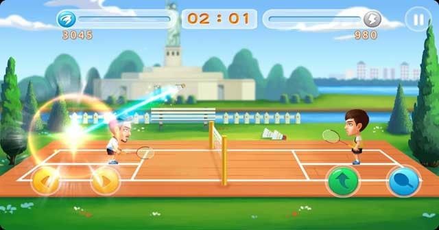 Chơi các trận cầu kịch tính nhưng không kém phần vui nhộn trong Badminton World