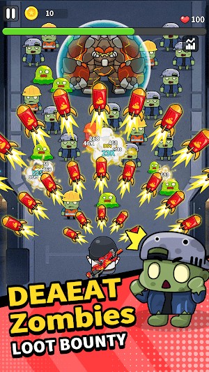 Đánh bại thây ma và kiếm phần thưởng trong game Bag fight