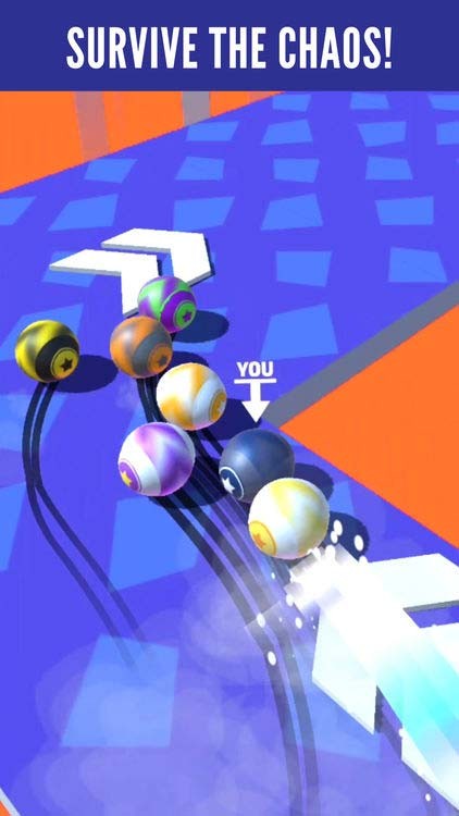 Sử dụng kỹ năng của bạn để sống sót qua sự hỗn loạn trong Ball Racer
