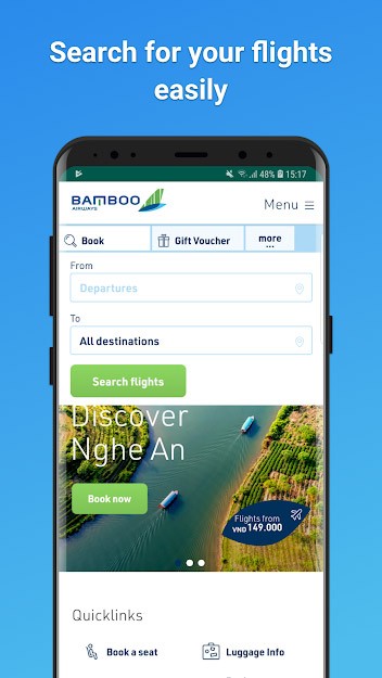 Đặt vé máy bay Bamboo Airways