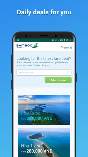 Các chương trình khuyến mãi trên Bamboo Airways