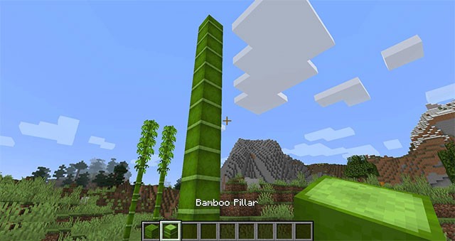 Sử dụng các khối tre để làm đẹp thế giới Minecraft