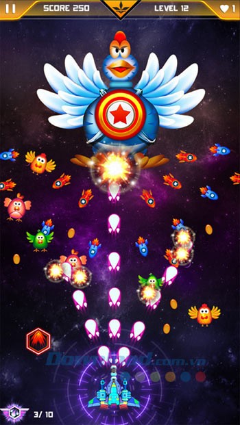 Giao diện game Bắn gà vũ trụ