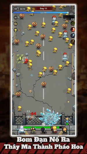 Bom đạn nổ ra thây ma thành pháo hoa