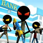 Bank Robbery Royale - iOS Game: Stickman Shooting Action