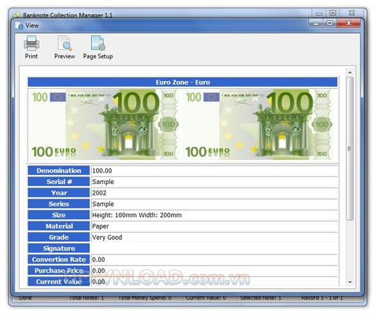 Banknote Collection Manager